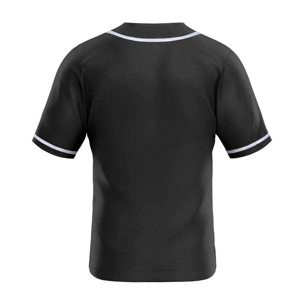 blank black & white full button baseball jersey for men blank black & white full button baseball jersey for men