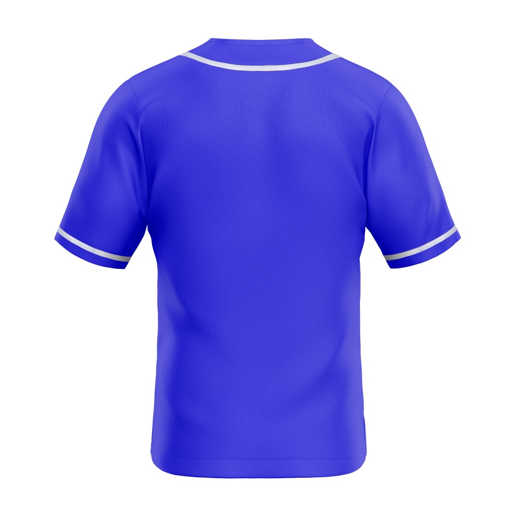 blank blue & white full button baseball jersey for men blank blue & white full button baseball jersey for men