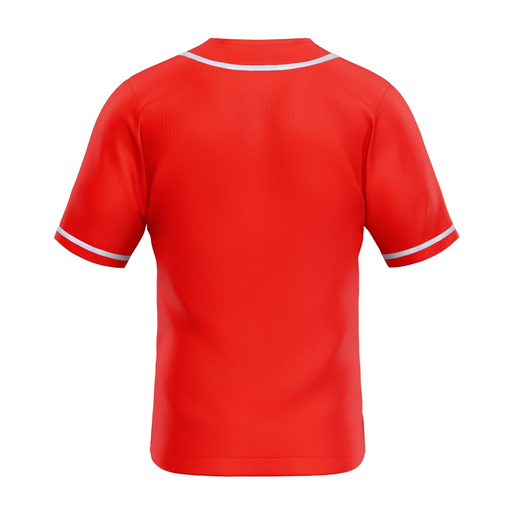 blank red & white full button baseball jersey for men blank red & white full button baseball jersey for men