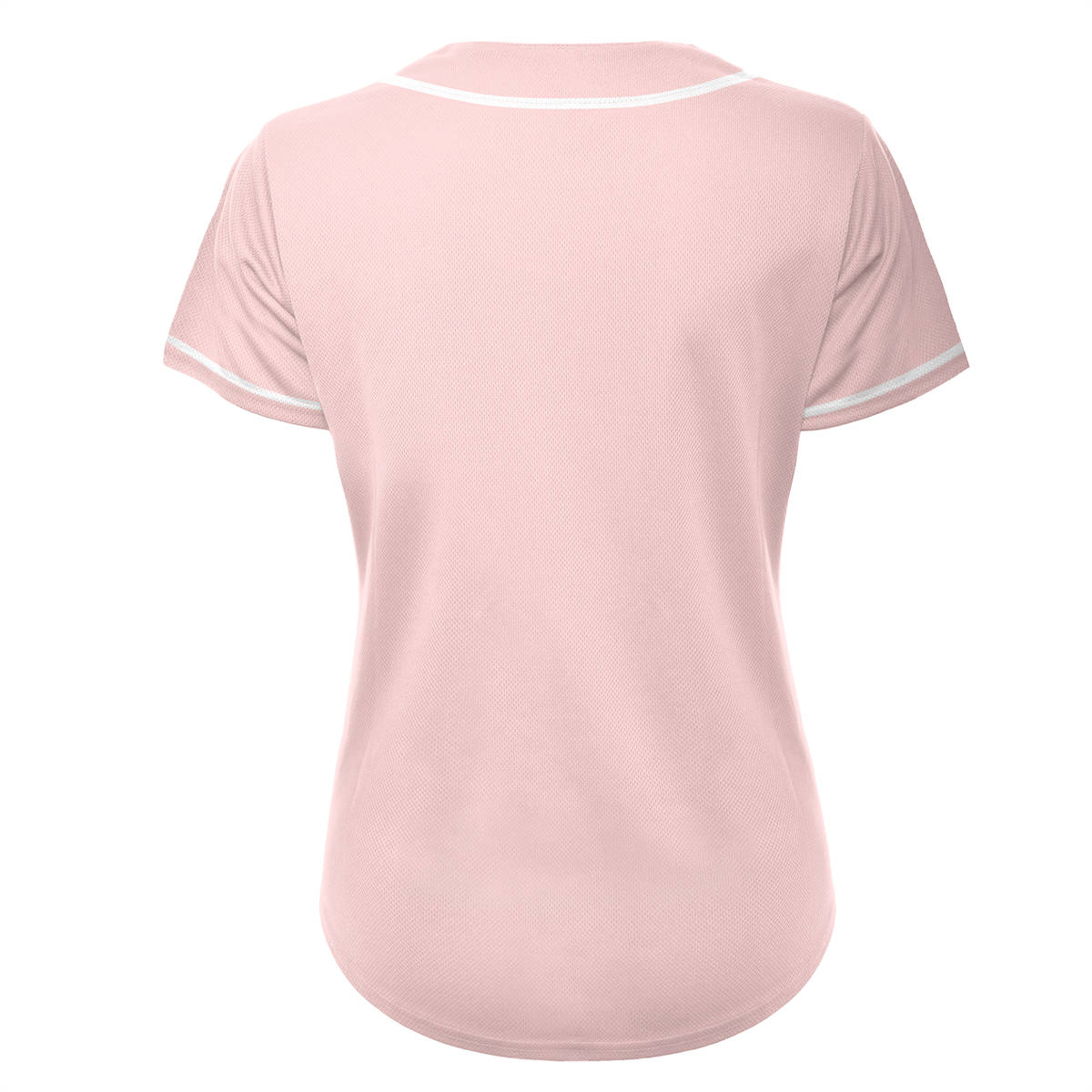 blank light pink & white full button baseball jersey for women blank light pink & white full button baseball jersey for women
