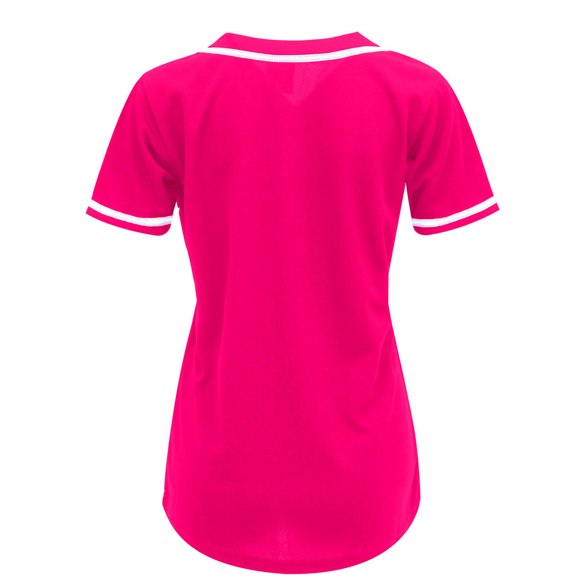 blank hot pink & white full button baseball jersey for women blank hot pink & white full button baseball jersey for women